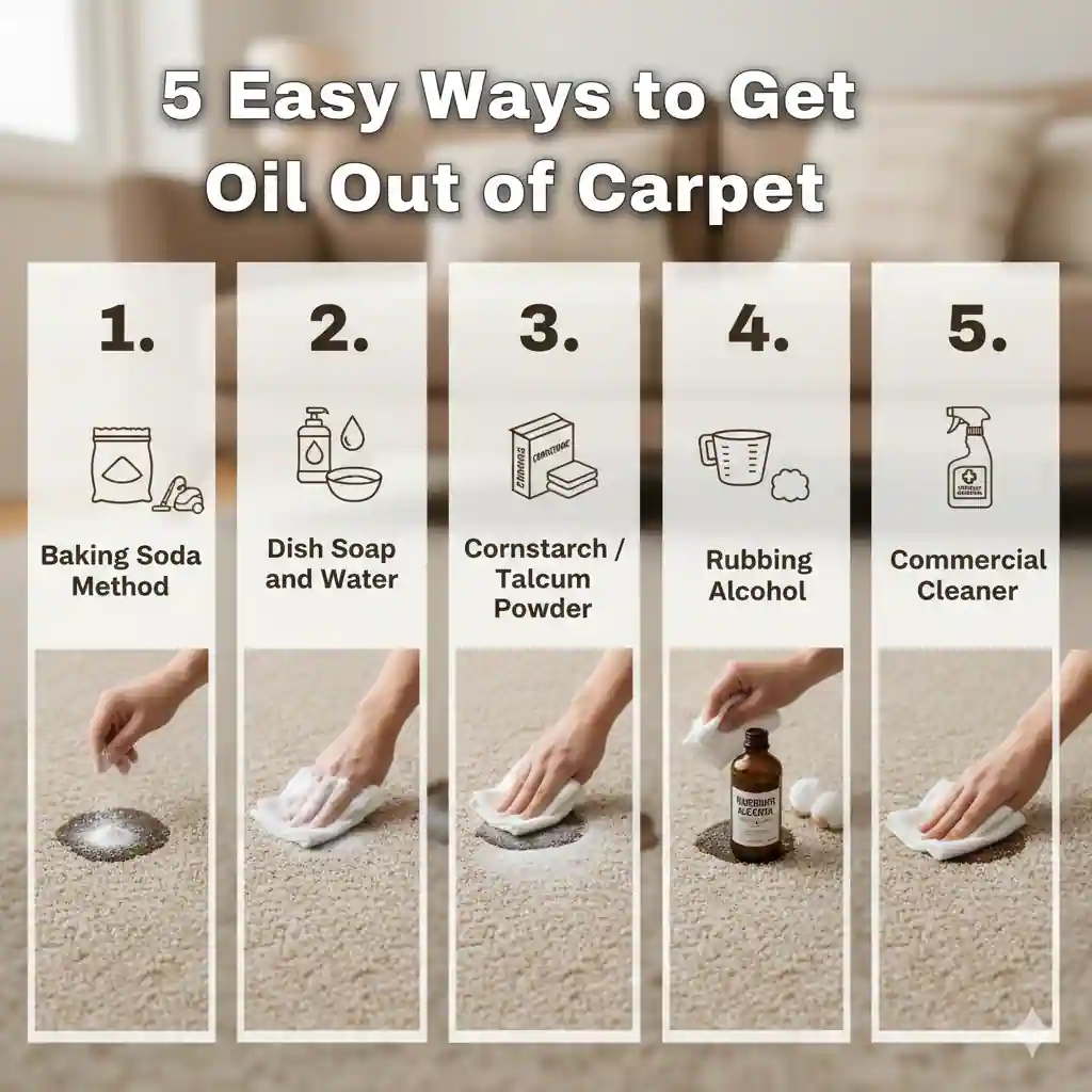 5 Easy Ways to Get Oil Out of Carpet