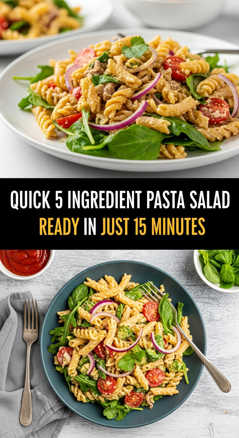 Quick 5 Ingredient Pasta Salad Ready in Just 15 Minutes
